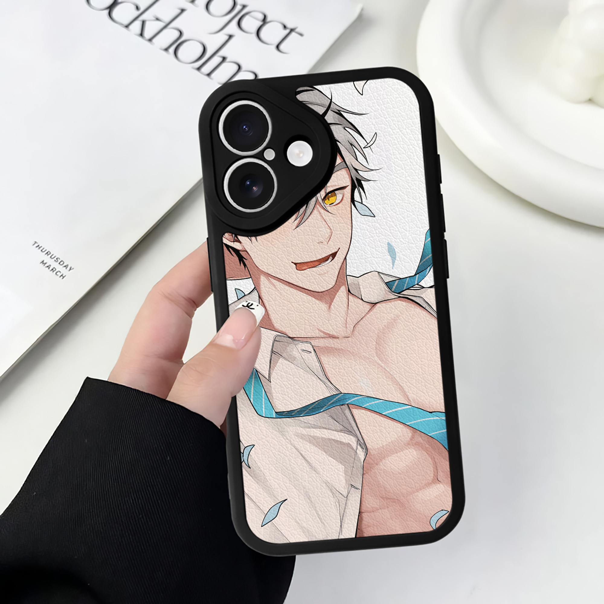 （画像用） ハイキュー!! Haikyu!! 【iPhone 16シリーズ対応】シリコンスマホケース（レザー調） 材質：シリコン